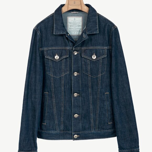 Brunello Cucinelli SS22 Blue Cotton-Denim Jean Jacket - Picture 2 of 16